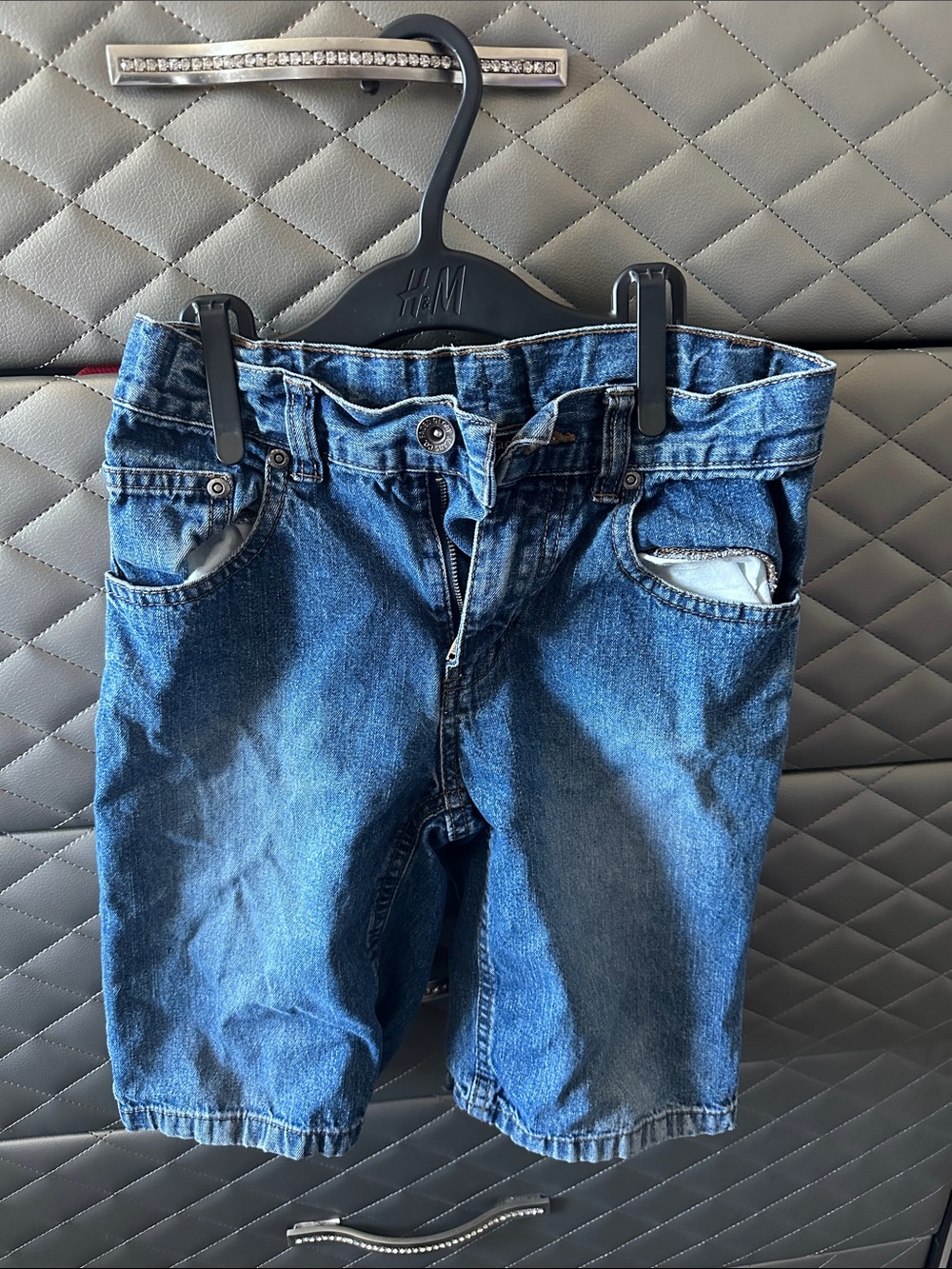Faded Glory Blue Denim Knee-Length Shorts